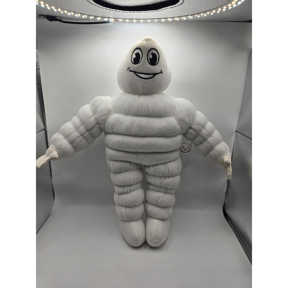 Michelin Man Promo Plush Stuffed Mascot Soft White Toy Stuffy